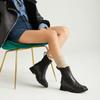 Clarks Classic Vintage British Style Short Chelsea Boots Women boots Black 261747084