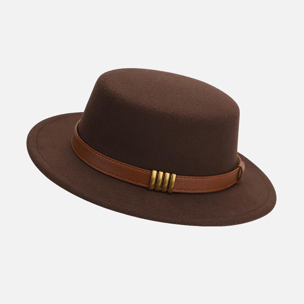 Warm Formal Hat Belt Ornament Opper Hat Trendy Bucket Hat Autumn and Winter