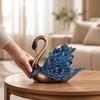 Resin Swan Figurine Decorative Tabletop Ornament Beautiful for Bookshelf