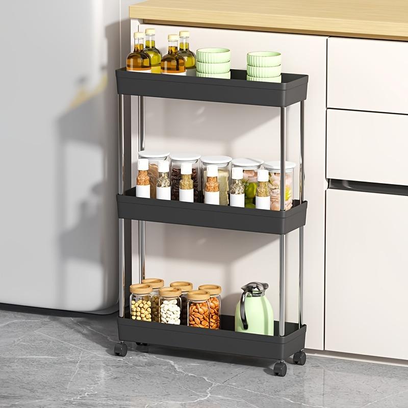 Triple-layer metal frame ultra-thin mobile storage cart