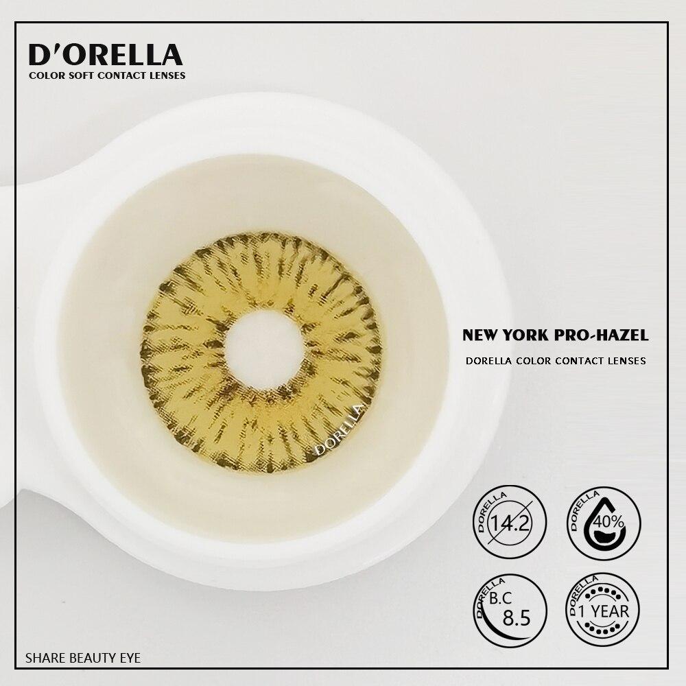 DORELLA 1 Pair (2pcs) NEW Fashion Lenses New York Color Soft Cosplay Contact Lenses for Eyes