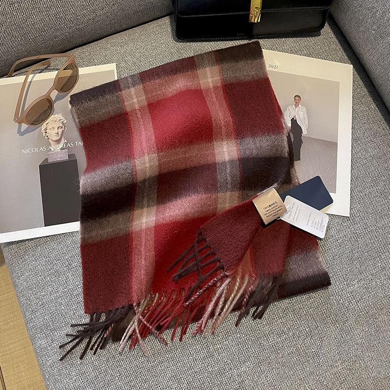 100% Wool Winter Scarf for Women Long Warm Cashmere Scarves Hijab Solid Lady Shawl Wrap Female Pashmina Bandana Head Scarves