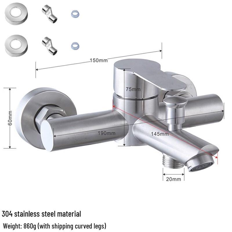 TLXT 304 Stainless Steel Wall-Mounted Shower Mixer