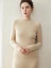 Classic Women's Cashmere Knit Pullover: Striped Half-High Collar, Solid Color, Autumn/Winter Commute Sweater