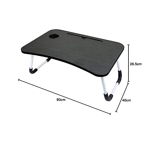 TRADE ONE Folding Gadget Table, Standard Size, for Working from the Sofa, 10kg Weight Capacity, Compact, 60cm Wide x 40cm Deep x 26.5cm High, Includes