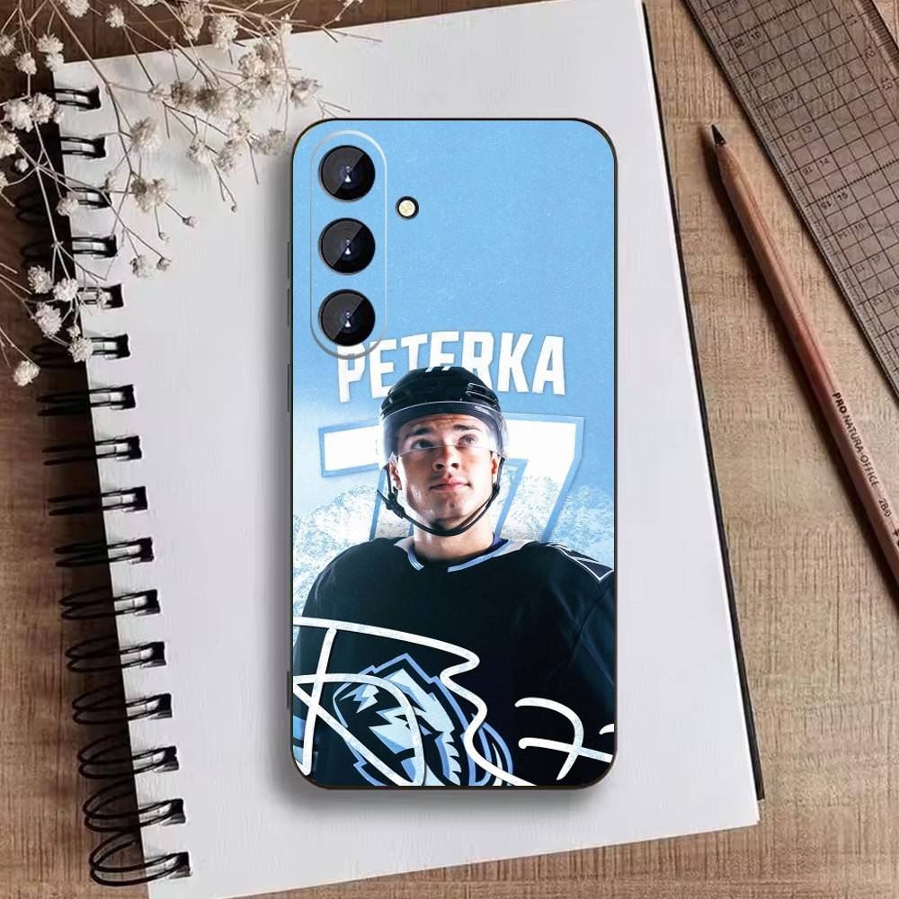 Macklin Celebrini San Jose Sharks Pouzdro na telefon pro Samsung Galaxy A73, A21s, A22, A31, A52, A53, A71, A41 Měkké černé pouzdro