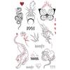 Y2K Sexy Butterfly English Cross Finger Waist Belly Tattoo Sticker Holiday Party Decoration Sticker