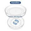360° Rotating Spice Organizer 2 Tier Transparent Lazy Susan for Kitchen Counter Makeup Shelf Space Saving Turntable