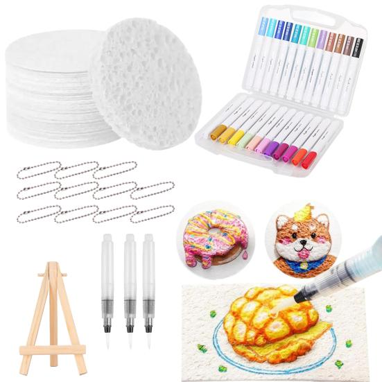 Kouzelná nadýchaná barva sada 3D nadýchaná popcornová kreslicí sada DIY sada pro malování textur Bublinkové kreslicí tužky Umělecké potřeby pro děti Řemesla Pohlednice