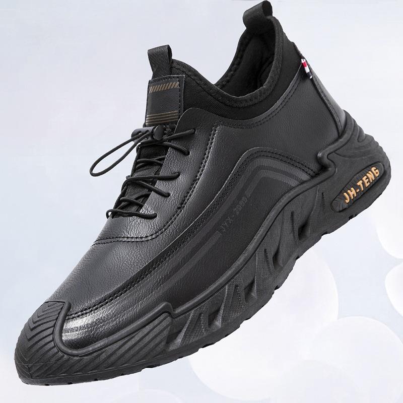 

Новые классические мужские туфли весна/осень кожа модный тренд повседневная обувь легкие и прочные кроссовки для бега 39 чёрный