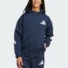 adidas Hooded Zip-Up Drop Shoulder Long Sleeve Jacket Men Jacket Ink-Blue JW4718