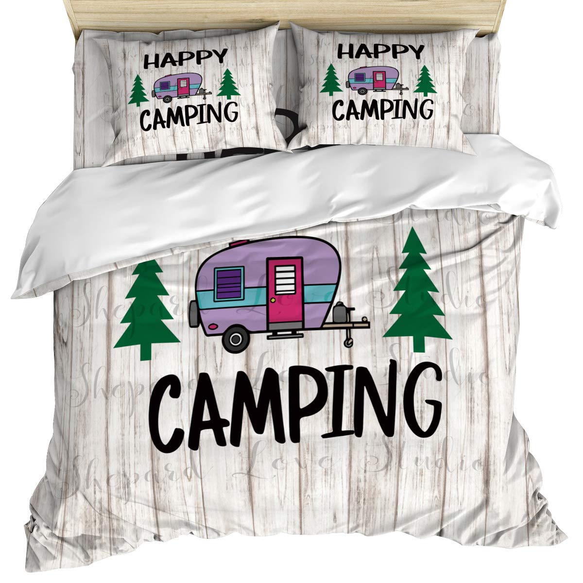 

Приключение Пододеяльник Кемпинговое снаряжение Спальный мешок Ботинки Костер Лопата Топор Бревно Художественный принт Декоративный Белый Хаки Взрослые 135x200cm 2pcs