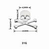 1Pcs Fashion 3D Demon Skull Zinc Alloy Metal Car Sticker for Car Motorcycle Logo Skull Emblem Badge Car Styling Stickers