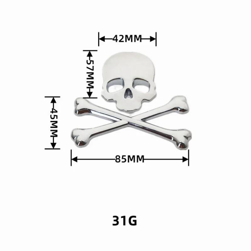 1Pcs Fashion 3D Demon Skull Zinc Alloy Metal Car Sticker for Car Motorcycle Logo Skull Emblem Badge Car Styling Stickers