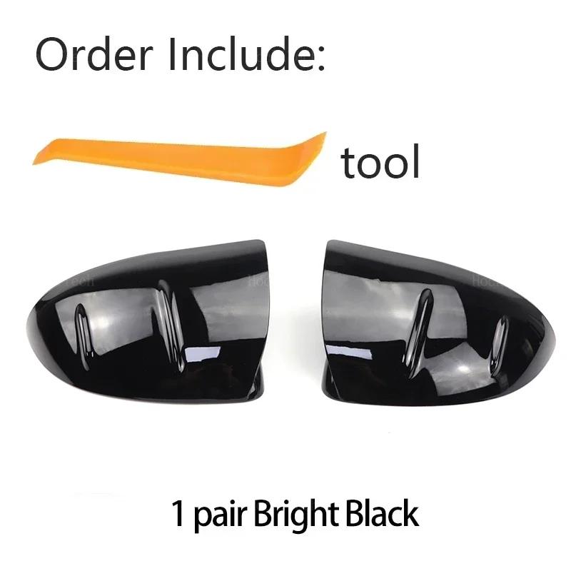 

for Mercedes-Benz GLC X254 C254 300 350 GLC43 GLC63 43 63 2025-2025 Carbon Fiber Car Door Wing Side Mirror Cover Caps Shell Case чорний