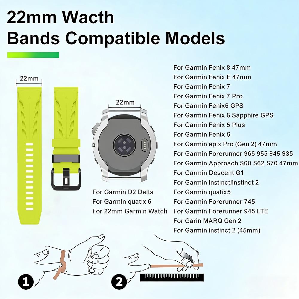 22mm 26mm QuickFit Armband für Garmin Fenix 7 7 pro Silikonbänder für Garmin Fenix 7x 7x pro fenix 8 8 pro 47mm 51mm Quatix 8