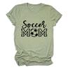 Soccer Mom European and American Crew Neck Women's Casual Loose Short-sleeved eBay Foreign Trade Spot Large Size Comfortable T-shirt