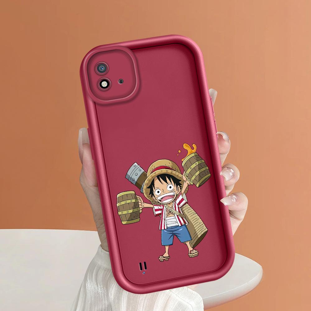 Model de imprimare cu scară pătrată din silicon moale Carcasa telefonului Acoperă completă Cameră de protecție antișoc Carcasă din cauciuc pentru OPPO Realme