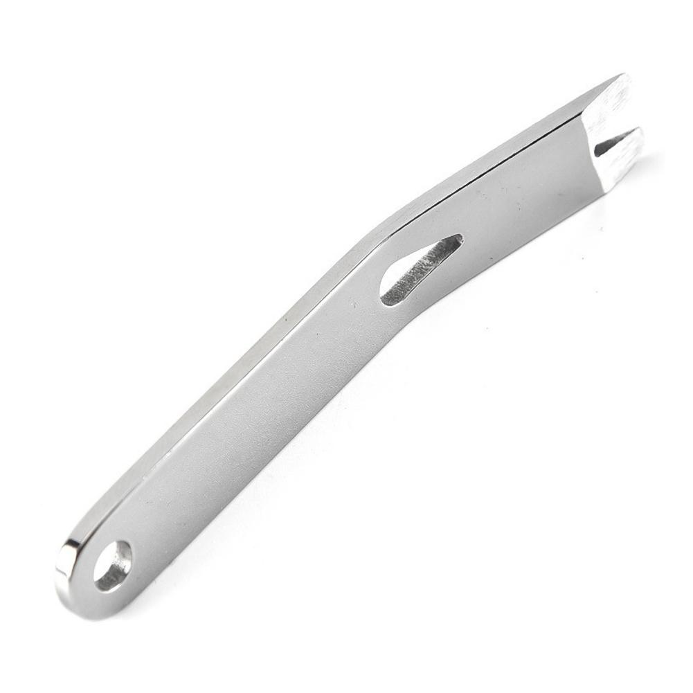 Multi-Function Stainless Steel Curved Pry Bar Scraper Wire Winder Outdoor Camping EDC Pocket Tool