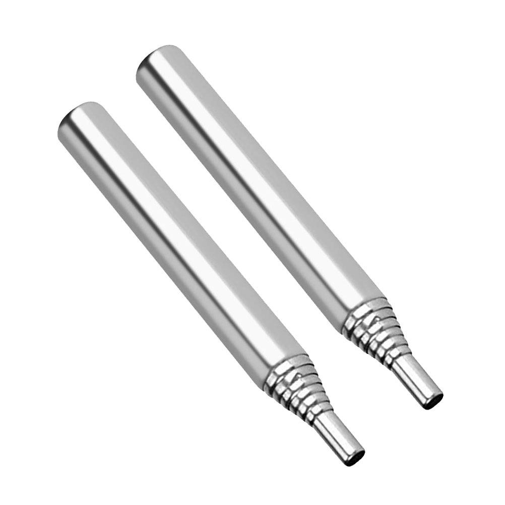 2pcs Stainless Steel Blow Fire Tube Collapsible Pocket Retractable Blow Fire Stick for Outdoor Picnic Camping Hiking