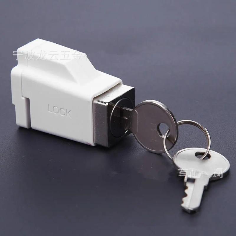 Aluminum Alloy Door Window Security Lock Restrictor Locks Sliding Child Safety with 2 Keys