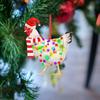 Christmas Scarf Chicken Pendant Christmas Tree Children Girl Boy Door Decoration