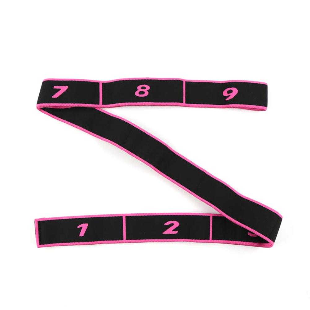 Adult Yoga Stretch Resistance Bands High Elasticity 9-Section Belt Yoga Assisted Stretching Belt Dancing Fitness Training Straps