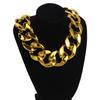 Design Gold Plated Sweater Chain Punk Thick Chain Necklace Fashion Jewelry Men Exaggerated Necklace