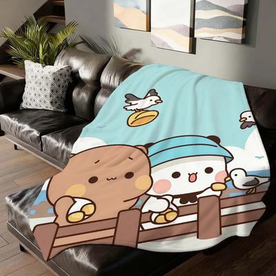 Cartoon Cute Bubu Dudu Blanket For Sofa Office Bed Plane Travel Sleep Read Relax Camping Soft And Warm