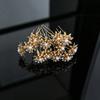 12pcs Fashion Baroque Bridal Headpiece U-Shaped Pin Pearl Flower Hairpin Women Hair Fork Coiled Hair Accessory Braided