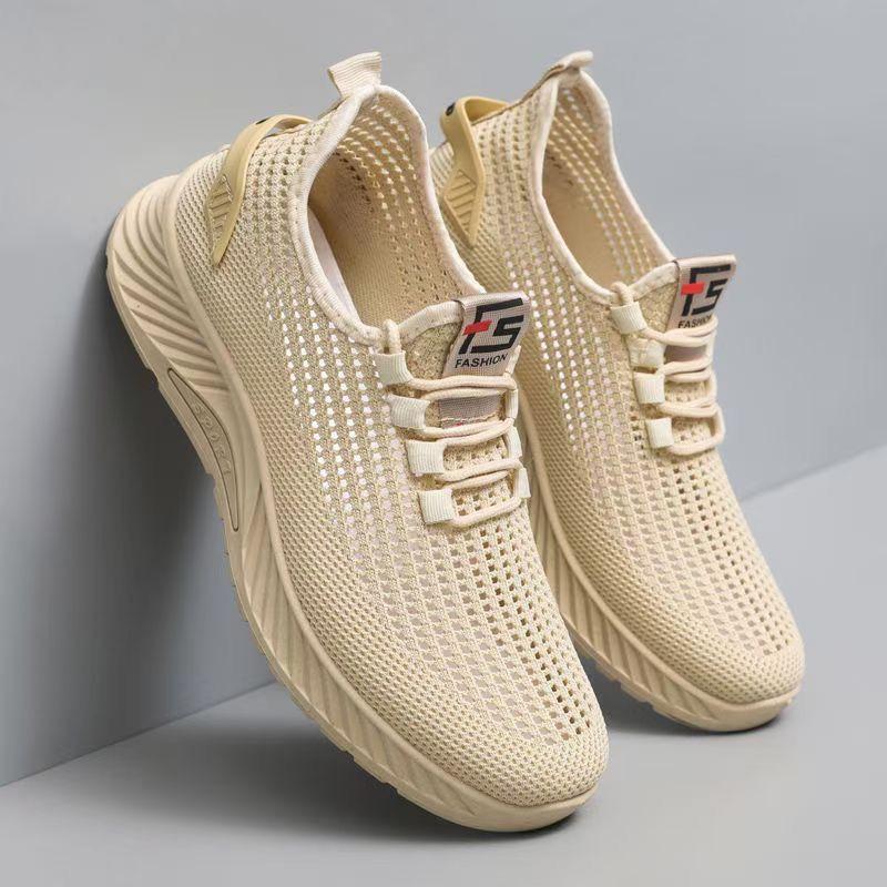 

Мужские летние сетчатые туфли, одинарные туфли с дышащей сетчатой поверхностью, повседневная и легкая спортивная обувь 44 хаки