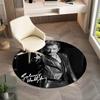 French legendary rock singer and actor Johnny Hallyday Round Carpet Soft Home Decoration Corridor Table and Chair Anti slip Outdoor Floor Mat rug H21