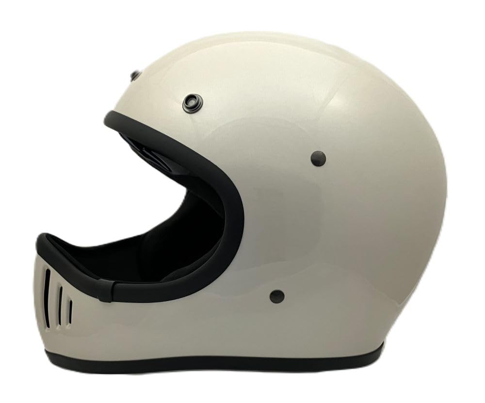 SunUp PILOT Full Face Motorcycle Size M SM-001 Helmet, (57-58cm) (Gray Beige)