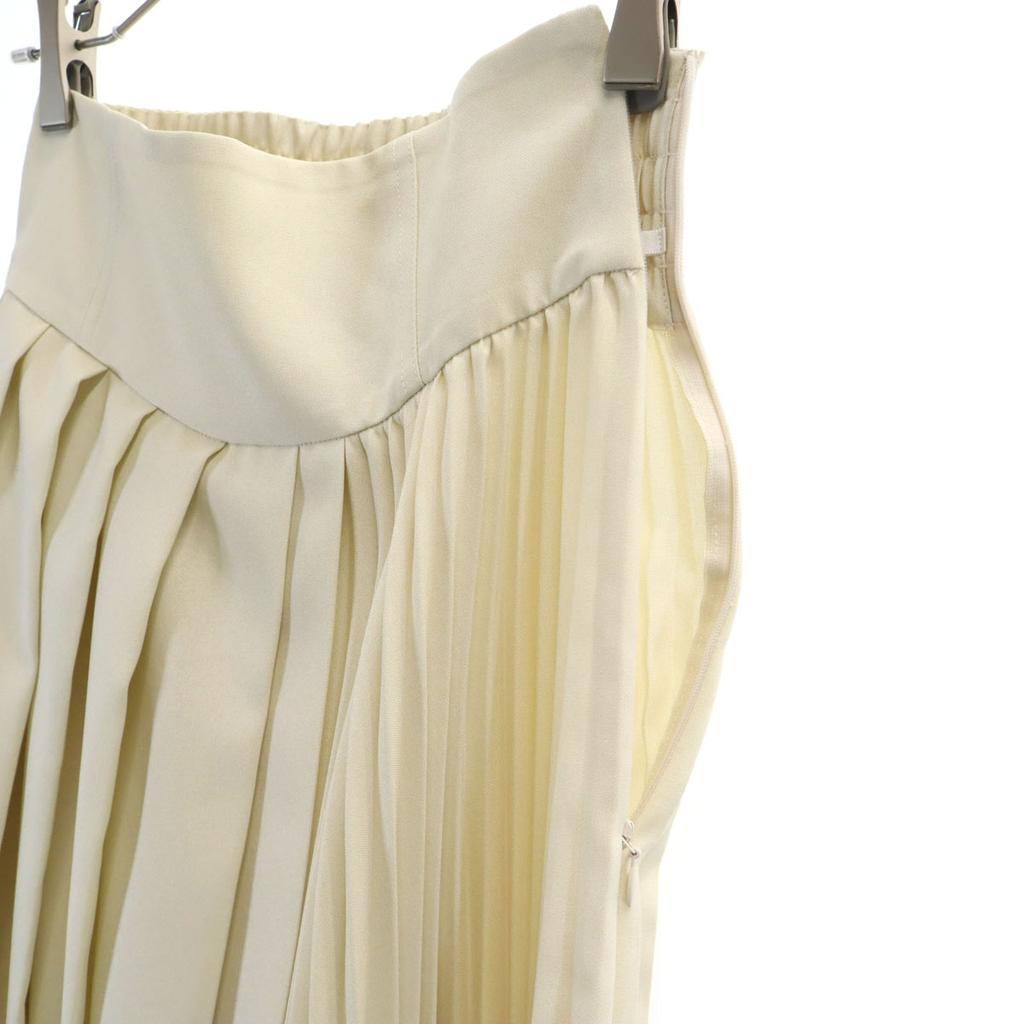 Lily Brown Long Length Corset Pleated Skirt Beige Women Used