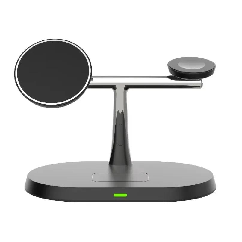 3 In 1 30W Magnetic Wireless Charger Stand For Magsafe iPhone 16 15 14 13 12 Airpods Pro Apple Watch 8 7 Fast Charging Station