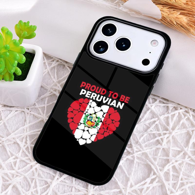 Peru Flag Shockproof Phone Case for iPhone 17 Air 16e 15 11 12 14 13 Pro Max Cover Coque