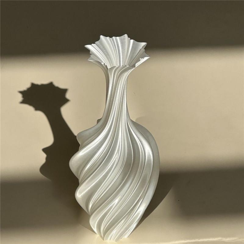 Shiny White Plastic Vase Glossy Decorative Centerpiece for Home Party Decor Lightweight and Durable Waterproof Vase Roomdecor