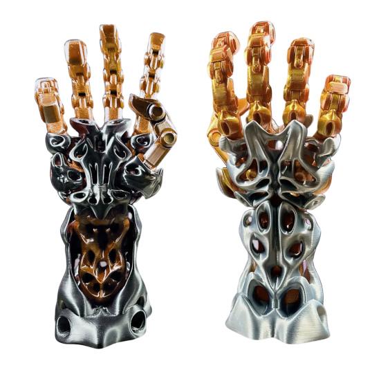 3D Printed Manipulator Mechanical Arm with Movable Finger Joints Articulated Robotic Hand for Robot Cyberpunk Fans