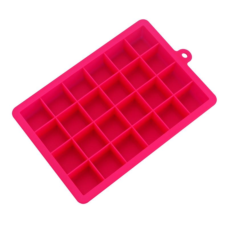 Silicone Ice Cube Tray with Lid, 24 Square Holes for Baby Food, Fruit Puree, Cheese, or Jelly Mold.