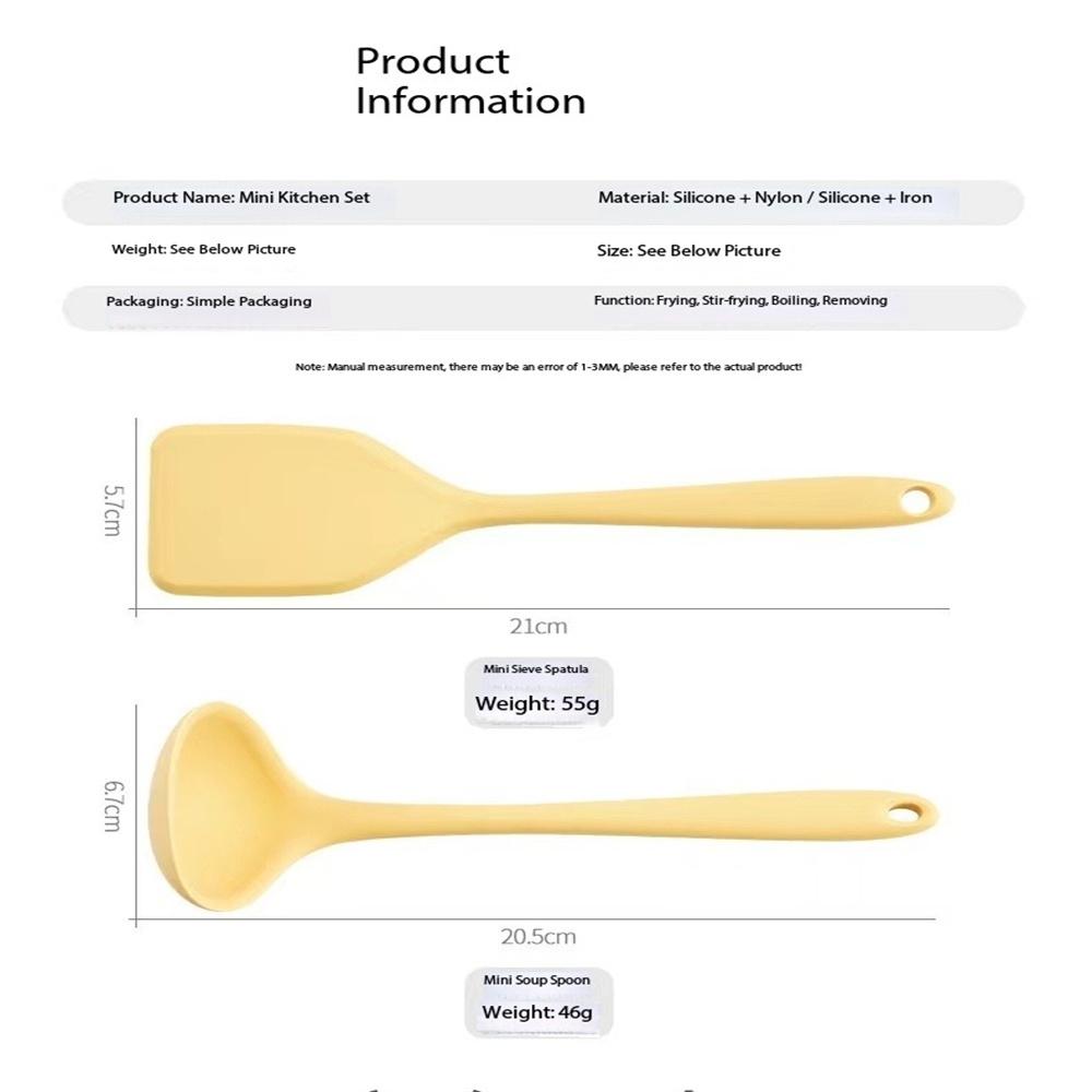Heat-resistant Silicone Spoon, Kitchen Spatula, Soup Spoon Set, Stirring and Baking Utensils, Cooking Utensils and Tools.