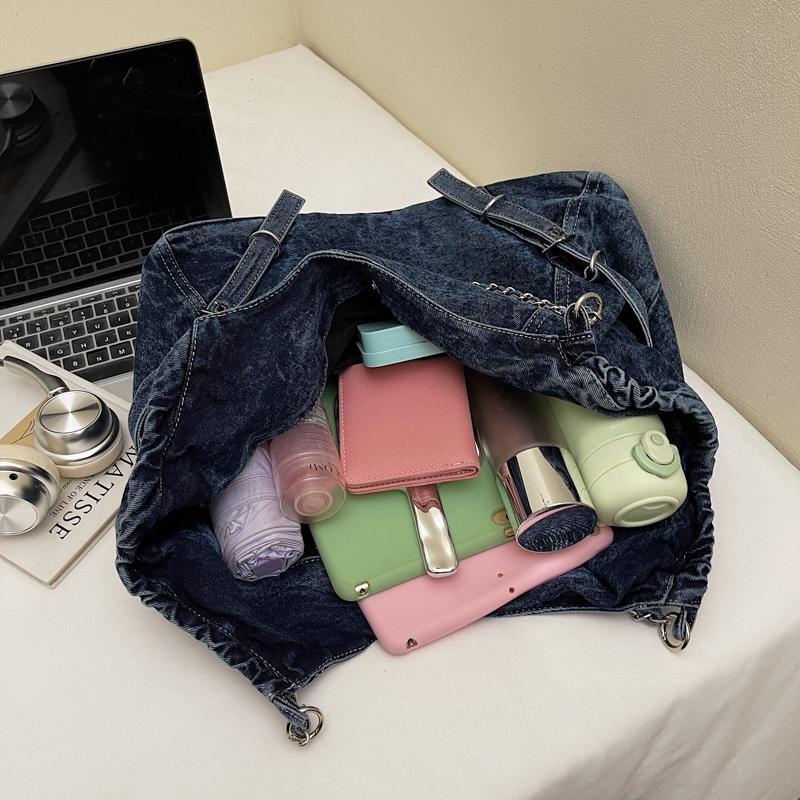 Vintage Denim Bag Women's Chain Underarm Shoulder Bag