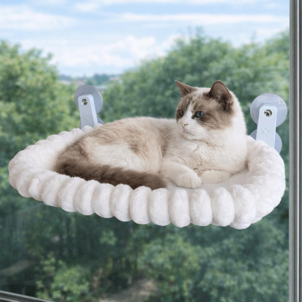 No-punching Suction Cup Cat Nest Comfortable Pet Hanging Bed Cat Desk Hammock Balcony