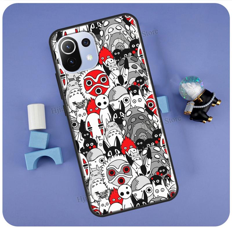 Pouzdro na masku Princess Mononoke pro POCO F3 F2 F1 M3 M4 X4 GT X3 Pro Kryt na telefon Xiaomi 12 10T 11T Pro Mi 11 Lite