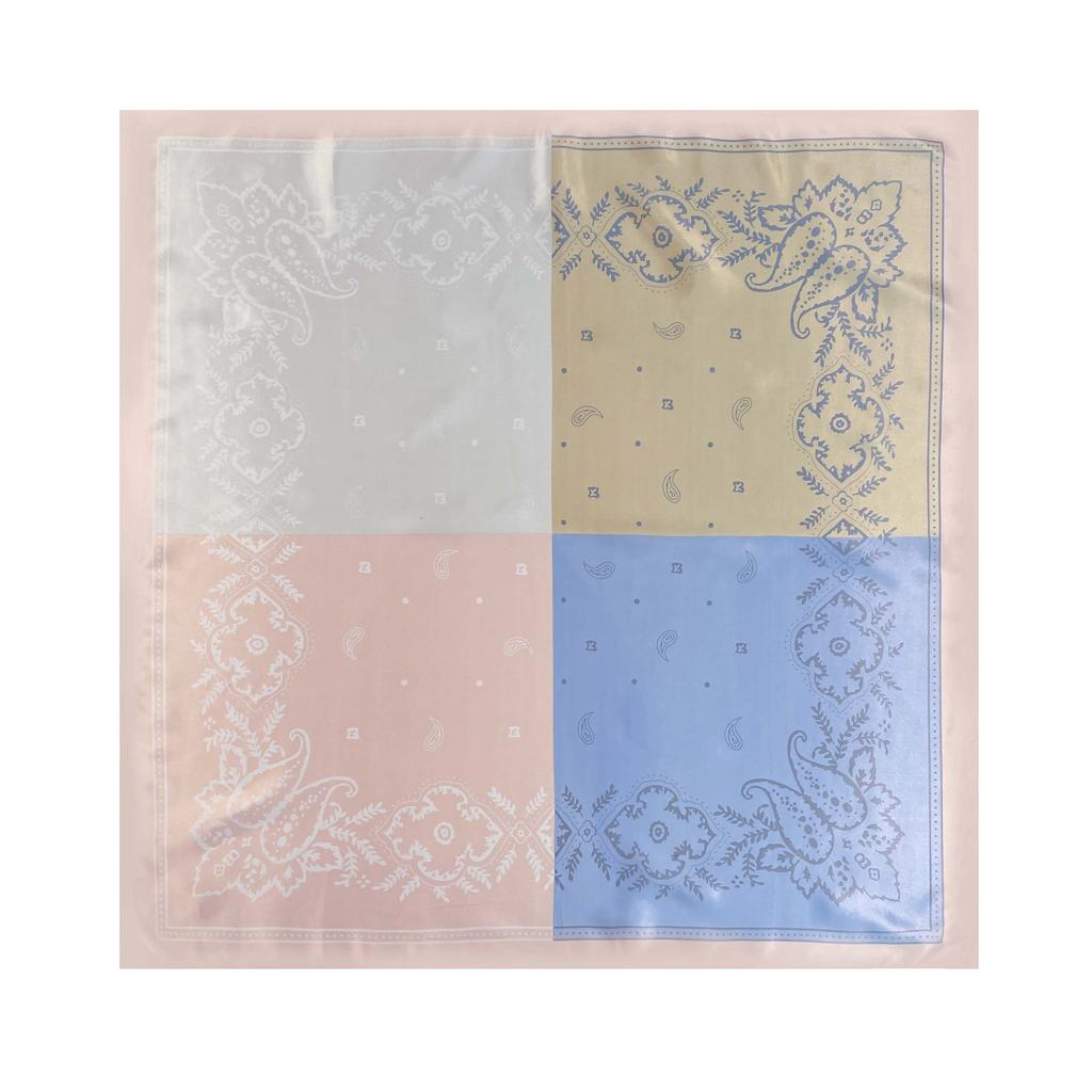 90cm Silk Scarf Women's Satin Large Square Scarf Silk Satin Shawl Cashew Print Turban Scarf