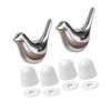 Gold Finish Ceramic Bird Toilet Bolt Covers ABS Backing Universal Motorhome Bath Accessories Secure Bolt Coverage Decora