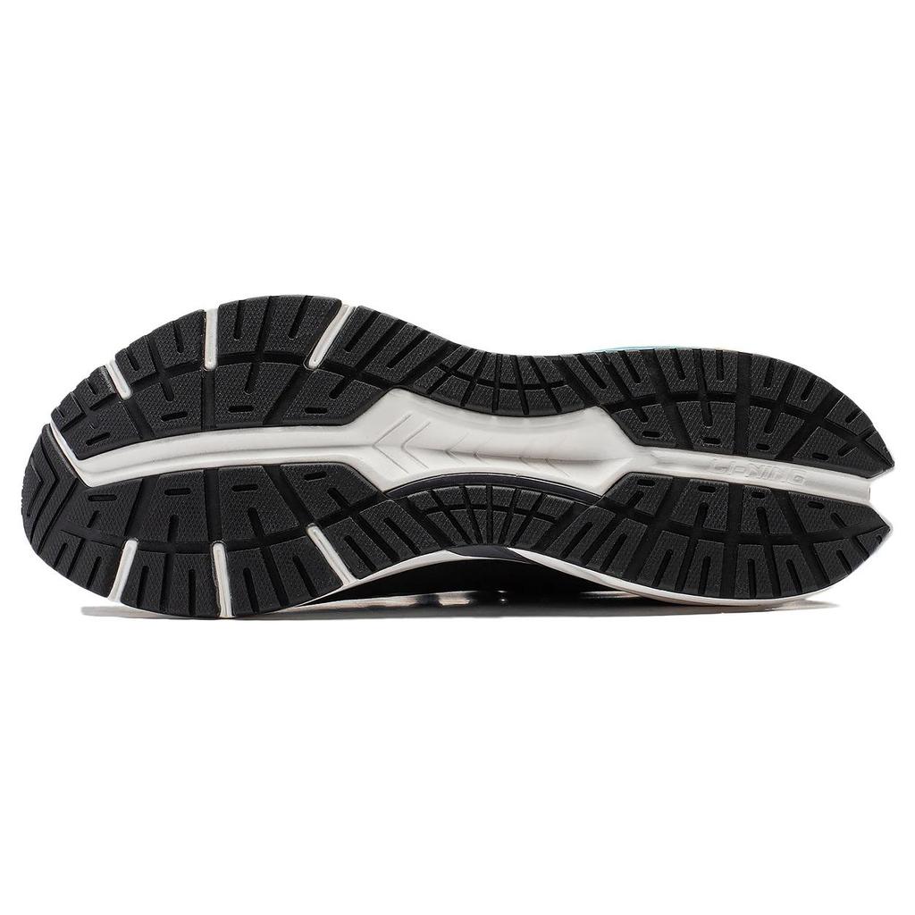 New LiNing Cloudy Cushioning Low Top Running Shoes Men's Black White ARST059-5
