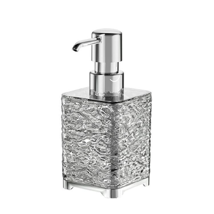 Foam Soap Dispenser with Diamond Glass Refillable Hand Soap Dispenser Worktop Soap Dispenser Mouthwash Lotion Dispenser