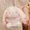 Plush Toy Rabbit Bags Backpack Cartoon Animal Style Girls Party Wear Casual