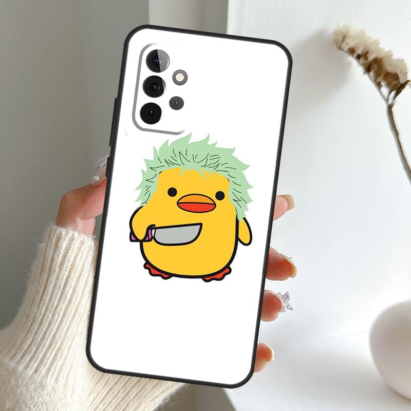 Duck With Knife Duck Cute Case For Samsung Galaxy A52 A32 A12 A16 A26 A36 A56 A15 A35 A55 A34 A54 A13 A33 A53 A17 A06