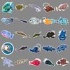50 Deep Sea Fish Doodle Stickers Personalized Cartoon Marine Life Decorative Mobile Phone Case Suitcase Stickers